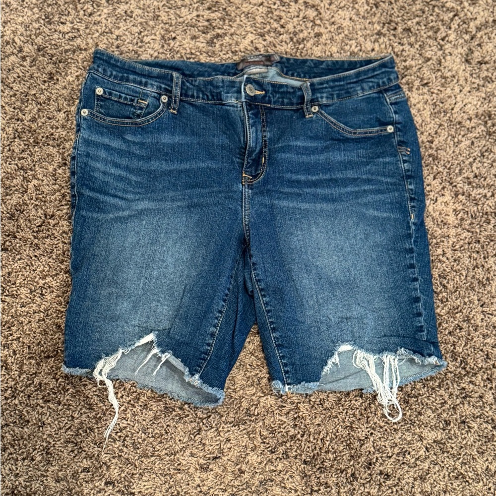 Torrid Distressed Blue Jean Shorts